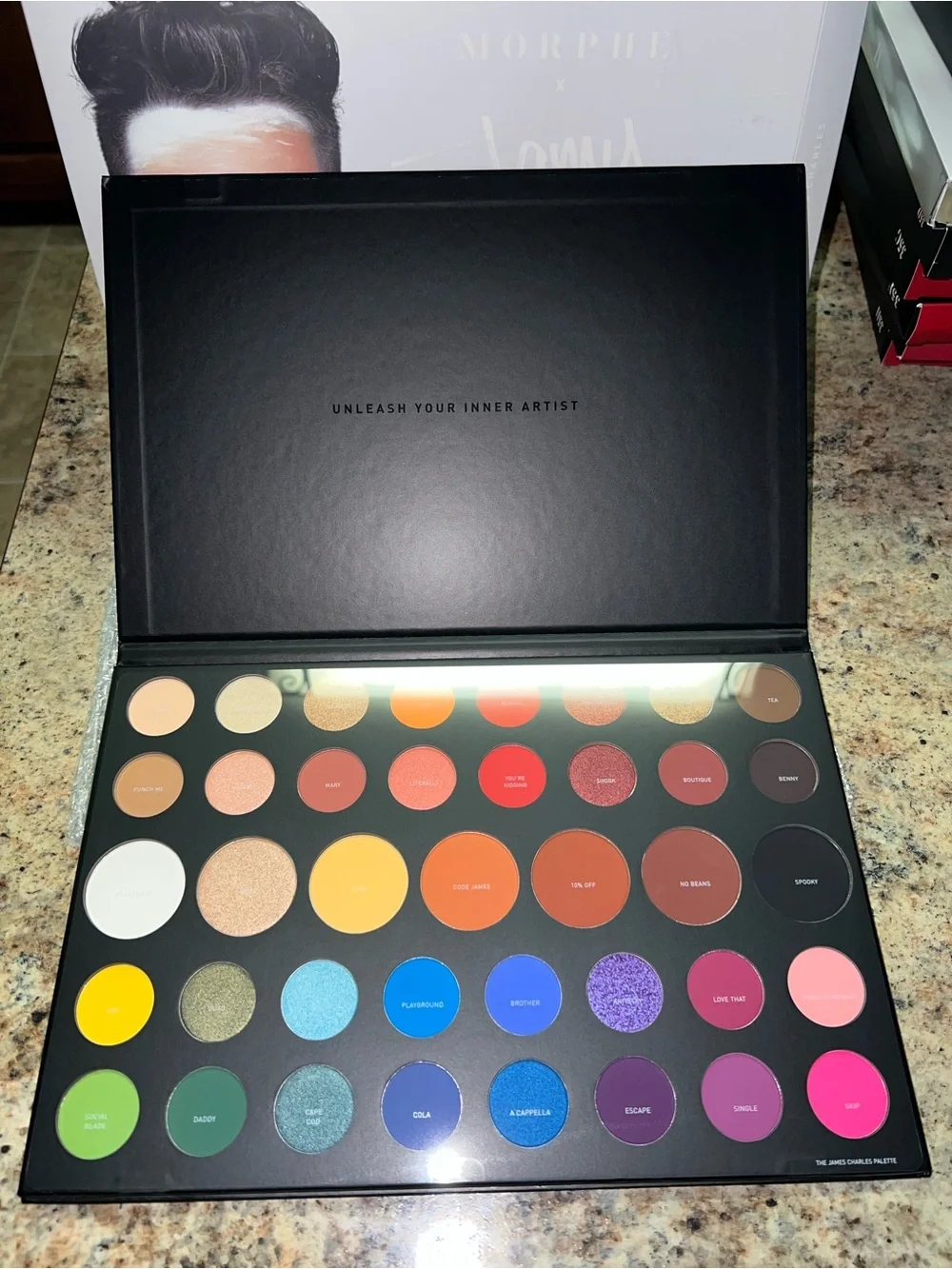 Morphe Eyeshadow Palette with Multicolored Cover Art- James Charles